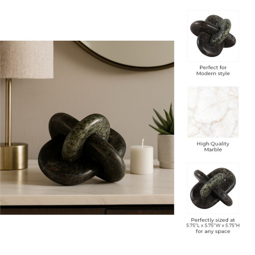 18859-03#6" Green Forest Marble Knot, Green