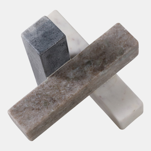 18611-01#6x6" Marble Abstract Jack, Multi