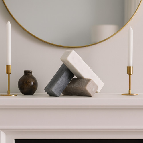 18611-01#6x6" Marble Abstract Jack, Multi