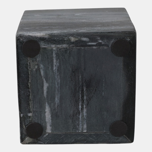 22545-02#4x4" Marble Pencil Cup, Black/white