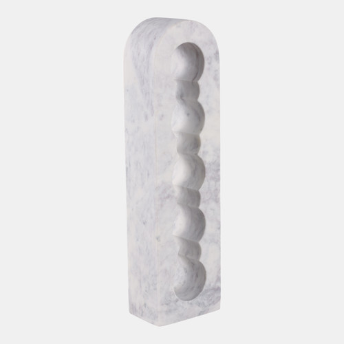 22554#22" 5 Bottle Marble Wine Rack, White/ Grey