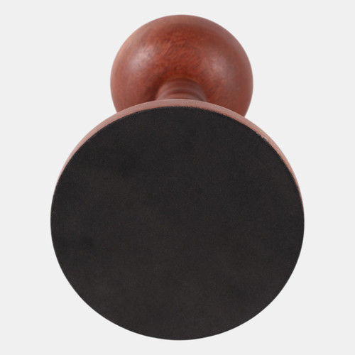 22572-01#10x5" Stacked Pillar & Taper Holder, Walnut