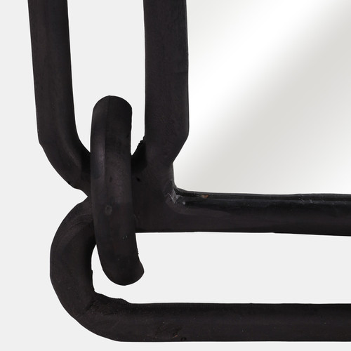 22587#24x48" Wood Links Mirror, Black