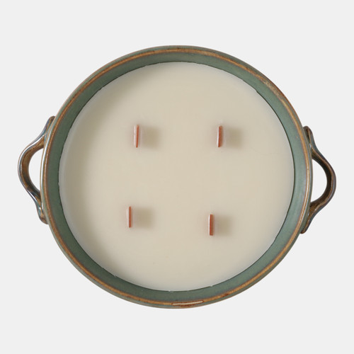 80532-01#8" 14 Oz Lakeside Rain Candle, Green