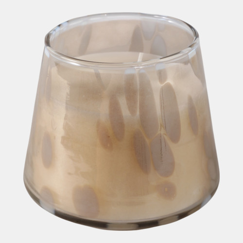 80534-02#5" 14 Oz White Gardenia Luster Glass Candle, Ivory