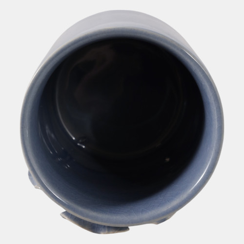 22612-02#4" Flower Applique Pencil Cup, Blue