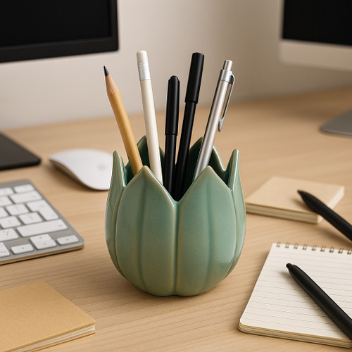 22614#4" Tulip Pencil Cup, Green