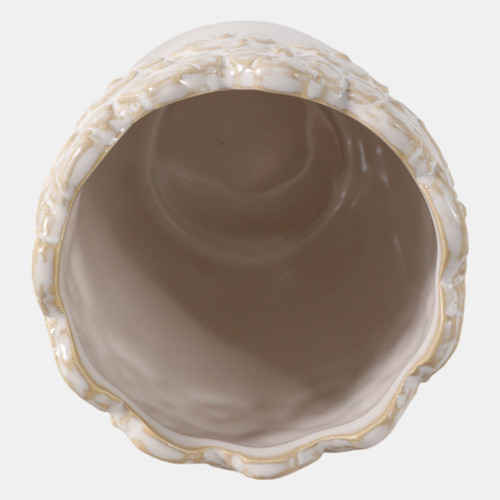 22615-01#4" Flower Border Pencil Cup, Ivory