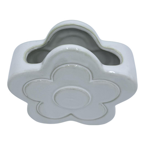 22616-01#5" Flower Power Pencil Cup, Ivory