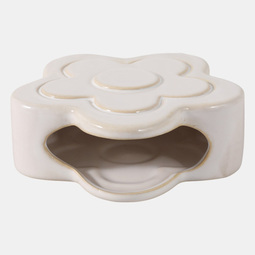 22616-01#5" Flower Power Pencil Cup, Ivory