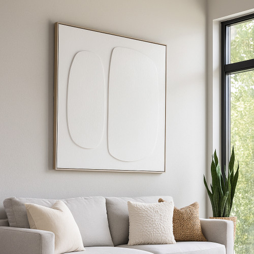 22654#40x40 Mod 3-dimensional Wall Art, White