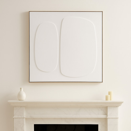 22654#40x40 Mod 3-dimensional Wall Art, White