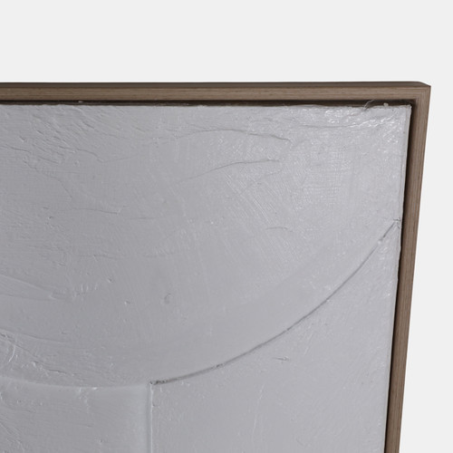 22655#36x48 Geometric 3-dimensional Wall Art, White