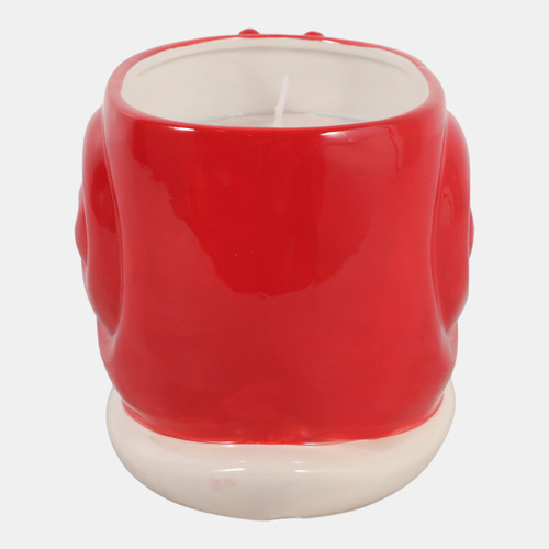 80465#8" Red Snail Citro Strawberry, Candle
