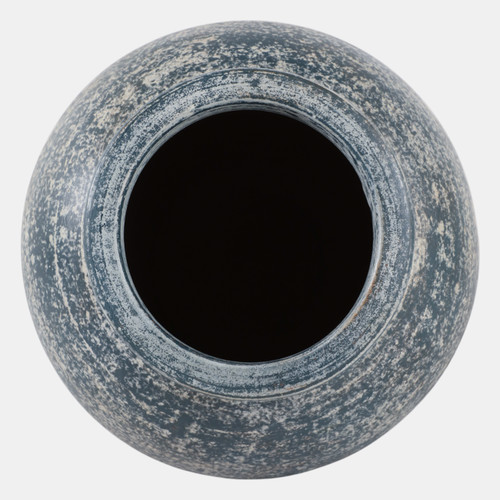 18251-06#Terracotta, 10" Traditional Jug, Blue/white