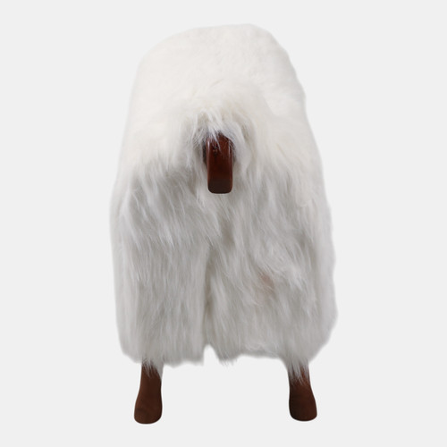 22781-03#44x33" Faux Fur Sheep, White/brown