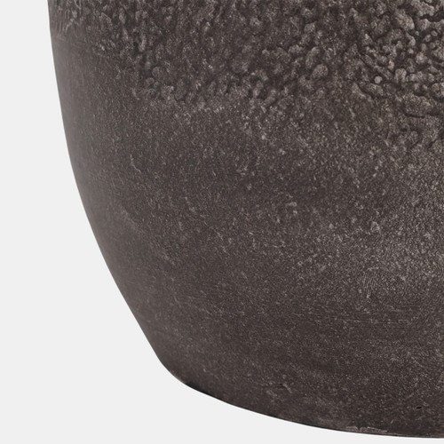 22782-02#18x10" Pierced Clay Vase, Brown