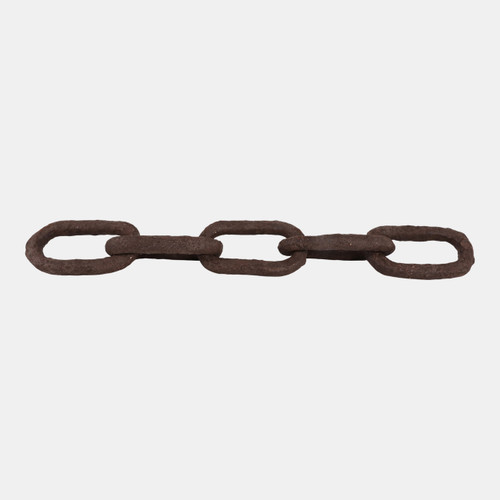 21497-01#31x5" Paper Mache 5-link Chain, Dark Brown