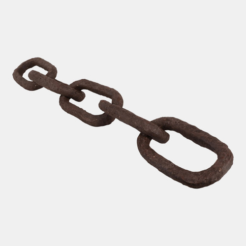 21497-01#31x5" Paper Mache 5-link Chain, Dark Brown