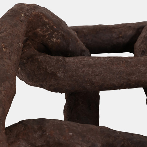 21497-01#31x5" Paper Mache 5-link Chain, Dark Brown