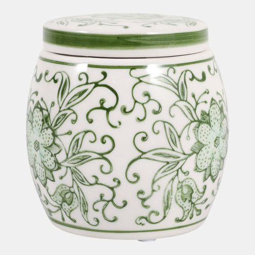 80304-01#5" 8.5oz Lavender Verbena Chinoiserie Candle,green