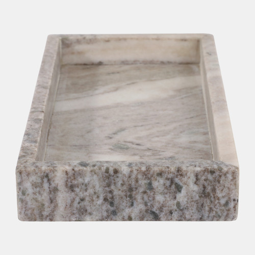 21598-03#12x6" Marble Tray, Beige