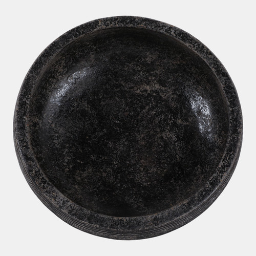 18985-01#Terracotta, 14" Etched Bowl On Stand, Multi