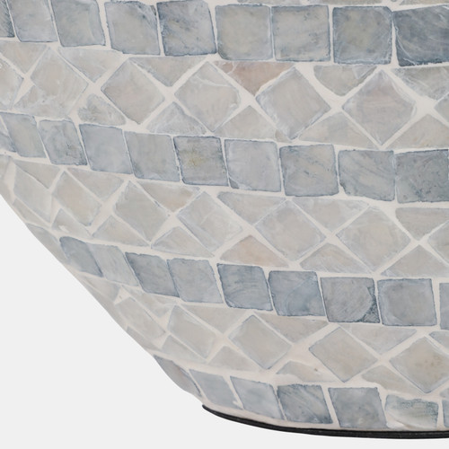 19143-04#23x16" Capiz Gourd Vase, Blue