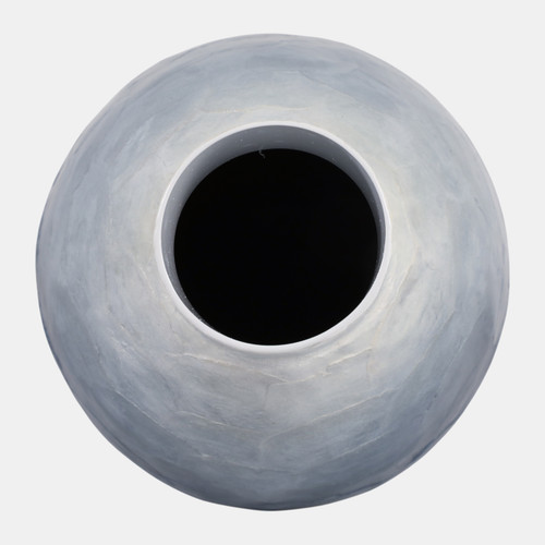 22939-02#24x10" Ombre Capiz Vase, Ivory/blue