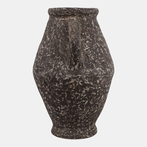 20655-03#24x18" Paper Mache Jug With Handles, Rustic Brown