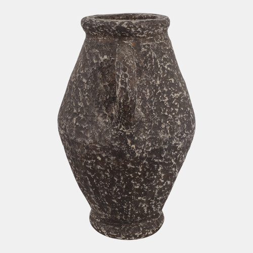 20655-03#24x18" Paper Mache Jug With Handles, Rustic Brown