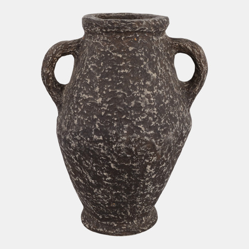 20655-03#24x18" Paper Mache Jug With Handles, Rustic Brown