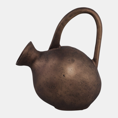 22969-01#14x12" Rustic Metal Jug Vase, Bronze