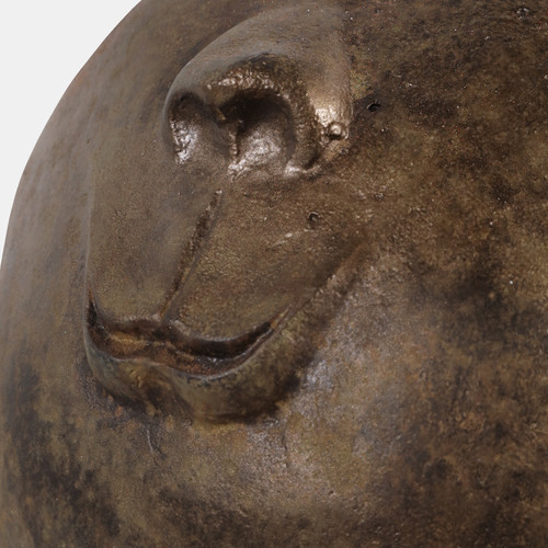 22972-02#22x9" Smiley Head On Pedestal, Multi