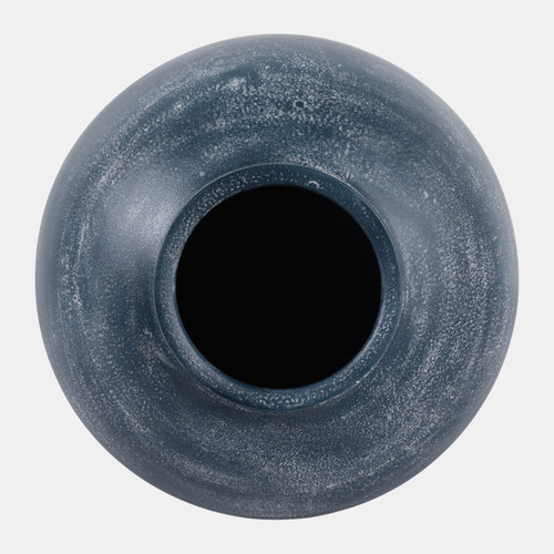 22986-01#15x10" Terracotta Vase, Blue