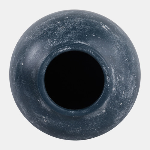 22986-02#20x11" Terracotta Vase, Blue