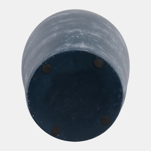 22986-02#20x11" Terracotta Vase, Blue