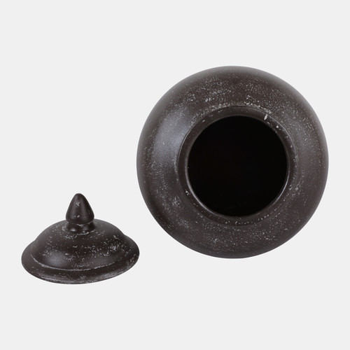 22989-01#12x8" Terracotta Jar, Rustic Brown