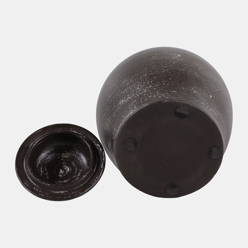 22989-01#12x8" Terracotta Jar, Rustic Brown