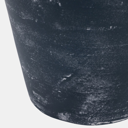 22991-03#12x9" Twisted Handle Terracotta Vase, Blue