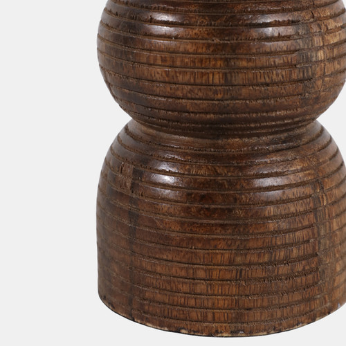 23017-02#10x3" Ribbed Taper Holder, Walnut