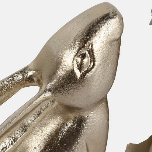 23091#S/2 7" Bunny Bookends, Gold