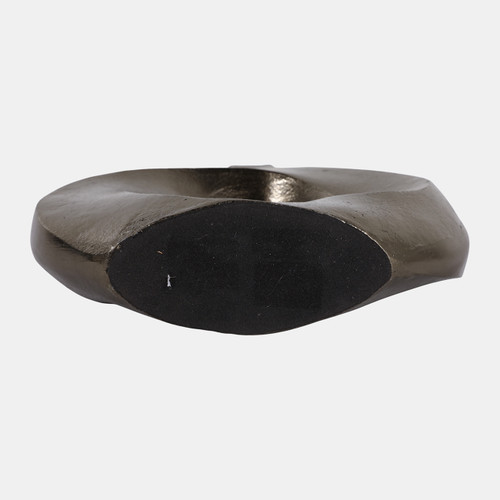 23104-02#11x10 Cut-out Swirl Vase, Brass Antique