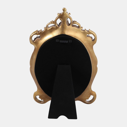 23158#5x7" Baroque Table Top Mirror, Gold