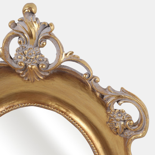 23158#5x7" Baroque Table Top Mirror, Gold