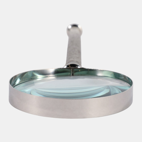 23160#20x5" Xl Hair On Hide Magnifying Glass, Ivory