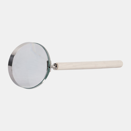 23161#20x5" Xl Resin Magnifying Glass, Ivory
