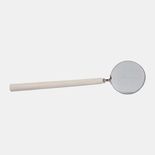 23161#20x5" Xl Resin Magnifying Glass, Ivory