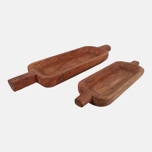 23172#S/2 24/34" Reclaimed Wood Bowls, Natural