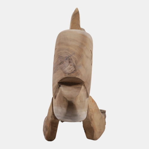 23189#32x12" Teak Wood Fish, Natural